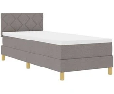 LED Čiužinio Lova su LED juostelėmis Taupe 80 x 200 cm audinys