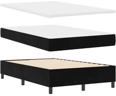 Kiemas lova su galvūgalio Juoda 200 x 120 cm Aksomas
