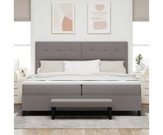 Kiemas lova su galvūgalio Tortora 200 x 200 cm audinys