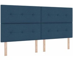 Kiemas lova su čiužiniu Mėlyna 200 x 200 cm audinys