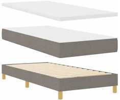 Kiemas lova su pagalve Tortora 90 x 200 cm audinys