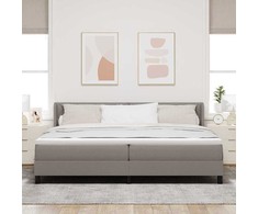 Kiemas lova su galvūgalio Taupe 200 x 200 cm audinys