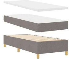 Kiemas lova su galvūgalio Tortora 80 x 200 cm audinys