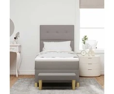 Kiemas lova su pagalve Tortora 200 x 80 cm audinys