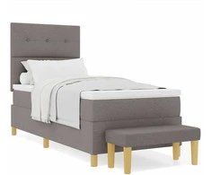 Kiemas lova su pagalve Tortora 200 x 80 cm audinys