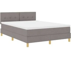 LED Čiužinio Lova su LED juostelėmis Taupe 160 x 200 cm audinys