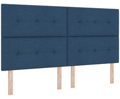 LED Čiužinio Lova su čiužiniu Mėlyna 180 x 200 cm audinys