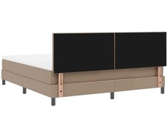 Kiemas lova su čiužiniu Kapučino 180 x 200 cm Dirbtinė oda
