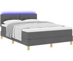 LED Čiužinio Lova Tamsiai pilka 160 x 200 cm audinys