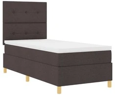 Kiemas lova su galvūgalio Tamsiai rudas 80 x 200 cm audinys