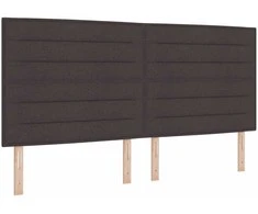 Kiemas lova su galvūgalio Tamsiai rudas 200 x 200 cm audinys