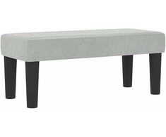 Kiemas lova su galvūgalio Šviesiai pilka 200 x 90 cm Aksomas