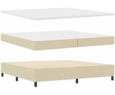 Kiemas lova su galvūgalio Kreminė 200 x 200 cm audinys