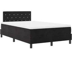 LED Čiužinio Lova su čiužiniu su LED Juoda 120 x 190 cm Aksomas