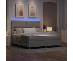 LED Čiužinio Lova su galvūgalio Tortora 180 x 200 cm audinys
