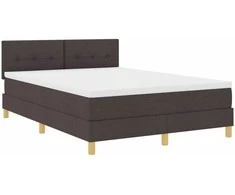 Kiemas lova su pagalve Tamsiai rudas 140 x 190 cm audinys