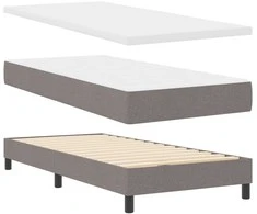 Kiemas lova su galvūgalio Taupe 100 x 200 cm audinys