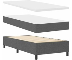 Kiemas lova su galvūgalio Tamsiai pilka 90 x 200 cm audinys