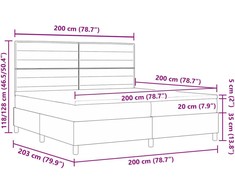Kiemas lova su galvūgalio Mėlyna 200 x 200 cm audinys