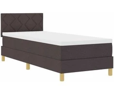 Kiemas lova su pagalve Tamsiai rudas 80 x 200 cm audinys