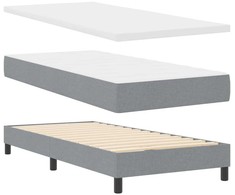 Kiemas lova su galvūgalio Šviesiai pilka 200 x 200 cm audinys