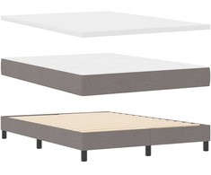 Kiemas lova su pagalve su galvūgalio Taupe 200 x 140 cm audinys