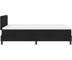 Kiemas lova su LED juostelėmis Juoda 120 x 200 cm audinys