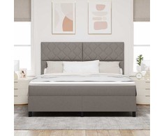 Kiemas lova su LED juostelėmis Tortora 180 x 200 cm audinys