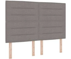 LED Čiužinio Lova su čiužiniu Taupe 140 x 190 cm audinys