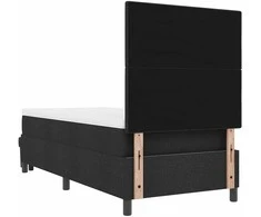 Kiemas lova su galvūgalio Juoda 80 x 200 cm audinys