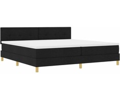 Kiemas lova su pagalve su galvūgalio Juoda 200 x 200 cm audinys