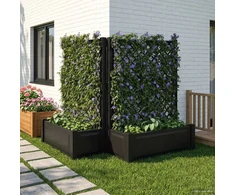 Didelis vazonas su treliu 2 pcs Antracito 143 x 143 x 133,5 cm