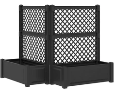 Didelis vazonas su treliu 2 pcs Antracito 143 x 143 x 133,5 cm