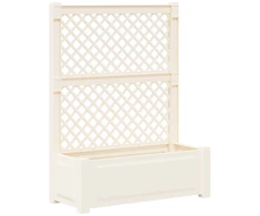Didelis vazonas su treliu Balta 99,5 x 43 x 133,5 cm PP