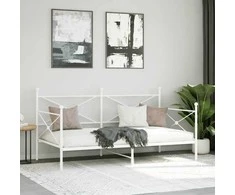 Dieninė lova be čiužinio Balta 107x203 cm Plienas