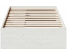Dieninė lova be čiužinio Balta 75x190 cm medžio masyvo pušis