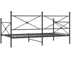 Dieninė lova be čiužinio Juoda 100x200 cm Plienas