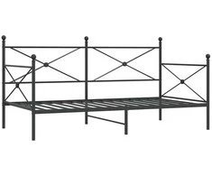 Dieninė lova be čiužinio Juoda 107x203 cm Plienas