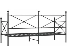 Dieninė lova be čiužinio Juoda 90x200 cm Plienas