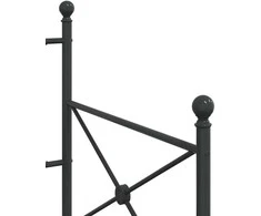 Dieninė lova be čiužinio Juoda 90x200 cm Plienas