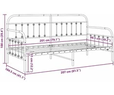 Lova Dienos lovos rėmas Balta 100 x 200 cm