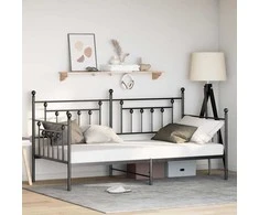 Lova Dienos lovos rėmas Juoda 107 x 203 cm Plienas