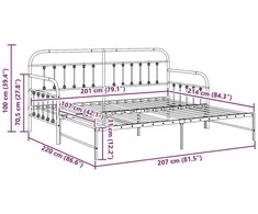 Lova Dienos lovos rėmas Balta 107 x 203 cm