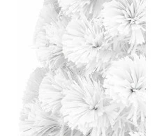 Dirbtinė apšviesta Kalėdų eglutė, balta, 64cm, optinis pluoštas
