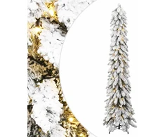 Dirbtinė apšviesta Kalėdų eglutė su 100 LED ir sniegu, 180cm