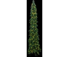 Dirbtinė apšviesta Kalėdų eglutė su 130 LED lempučių, 210cm