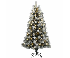 Dirbtinė eglutė su lankstais 210 cm 300 LED Šilta balta