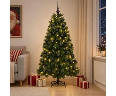 Dirbtinė kalėdinė eglutė su žaisliuku 210 cm 300 LED