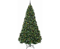 Dirbtinė kalėdinė eglutė, žalia su žaisliukais 210 cm 300 LED