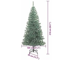 Dirbtinė Kalėdų Eglė Su Sniegu ir LED Šviesa su 300 LED 210 cm